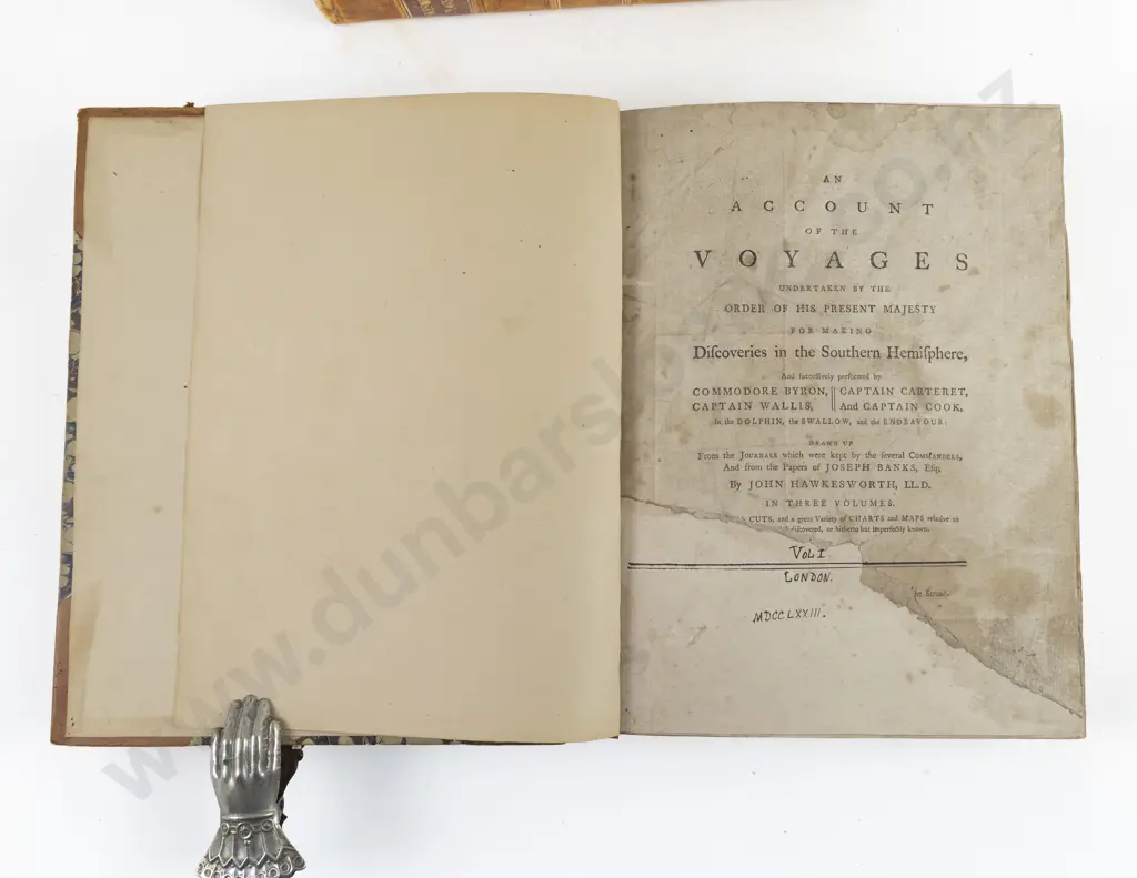 Hawkesworth, John, An Account of the Voyages Undertaken (3 Vols 1773) Image 1++