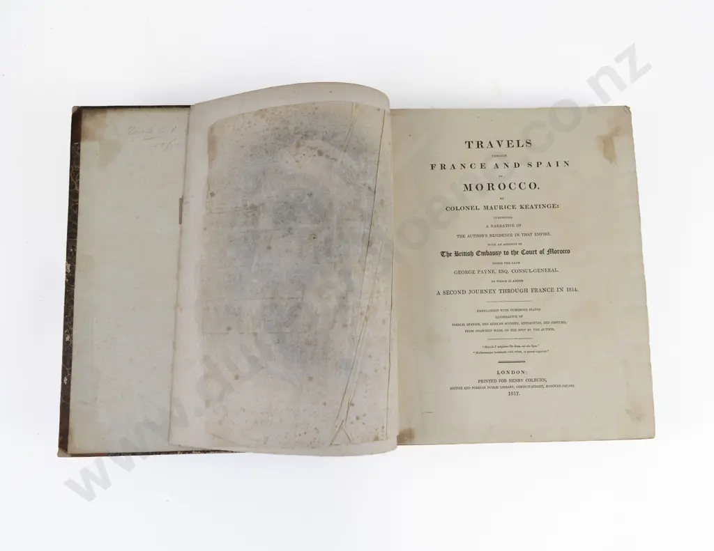 Keatinge, Colonel Maurice, Travels through France And Spain to Morocco, (2 Vols in 1, 1817) Image 1++