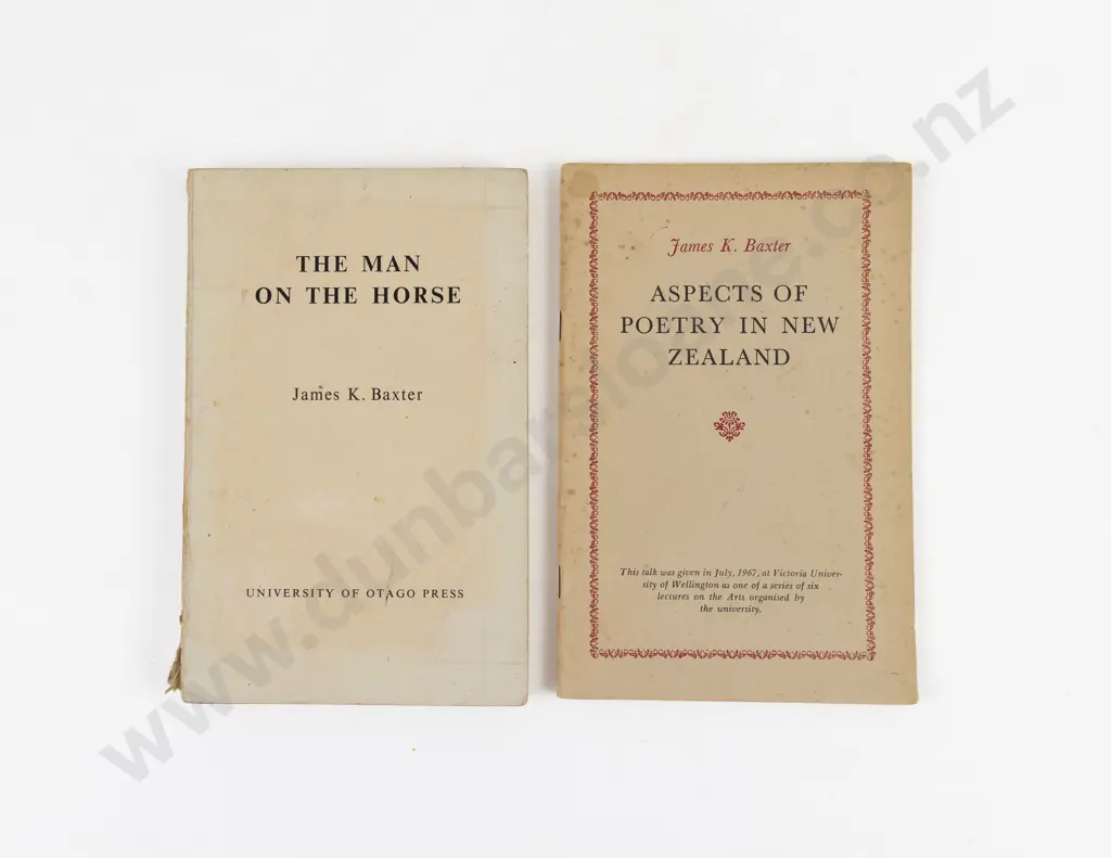 Baxter, James K., 2 Signed & Inscribed Books Image 1++
