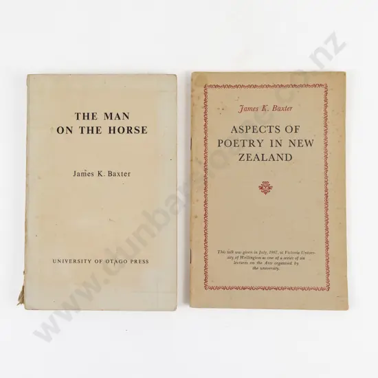 Baxter, James K., 2 Signed & Inscribed Books