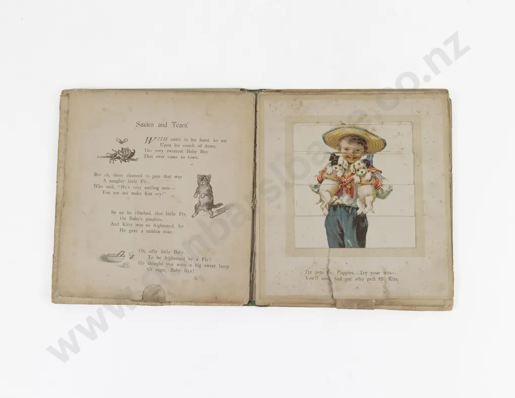 In and Out and Round About plus Washing Day (2 Vintage Movable Picture Books c1890s) Image 1++