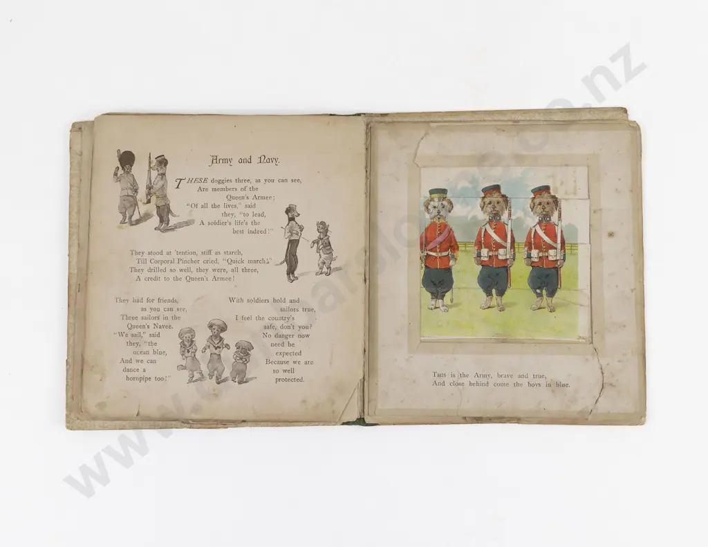 In and Out and Round About plus Washing Day (2 Vintage Movable Picture Books c1890s) Image 1++