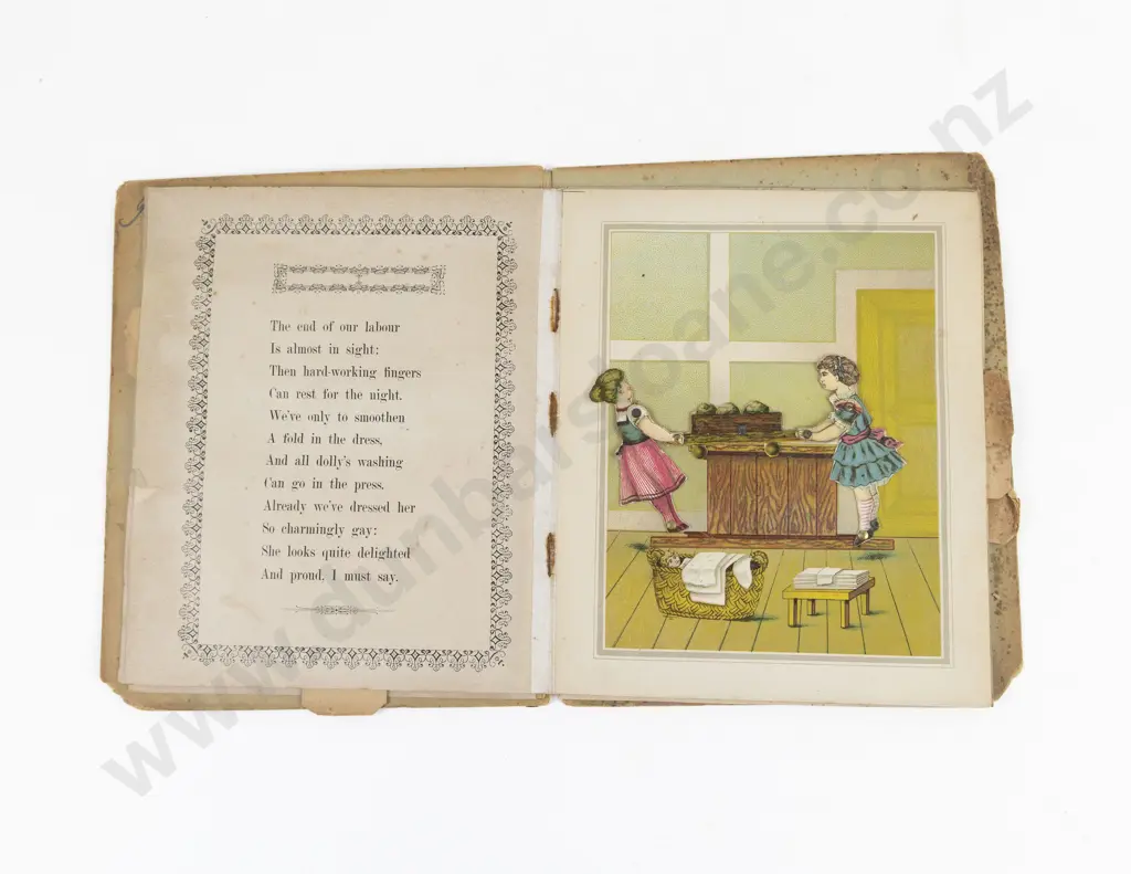 In and Out and Round About plus Washing Day (2 Vintage Movable Picture Books c1890s) Image 1++
