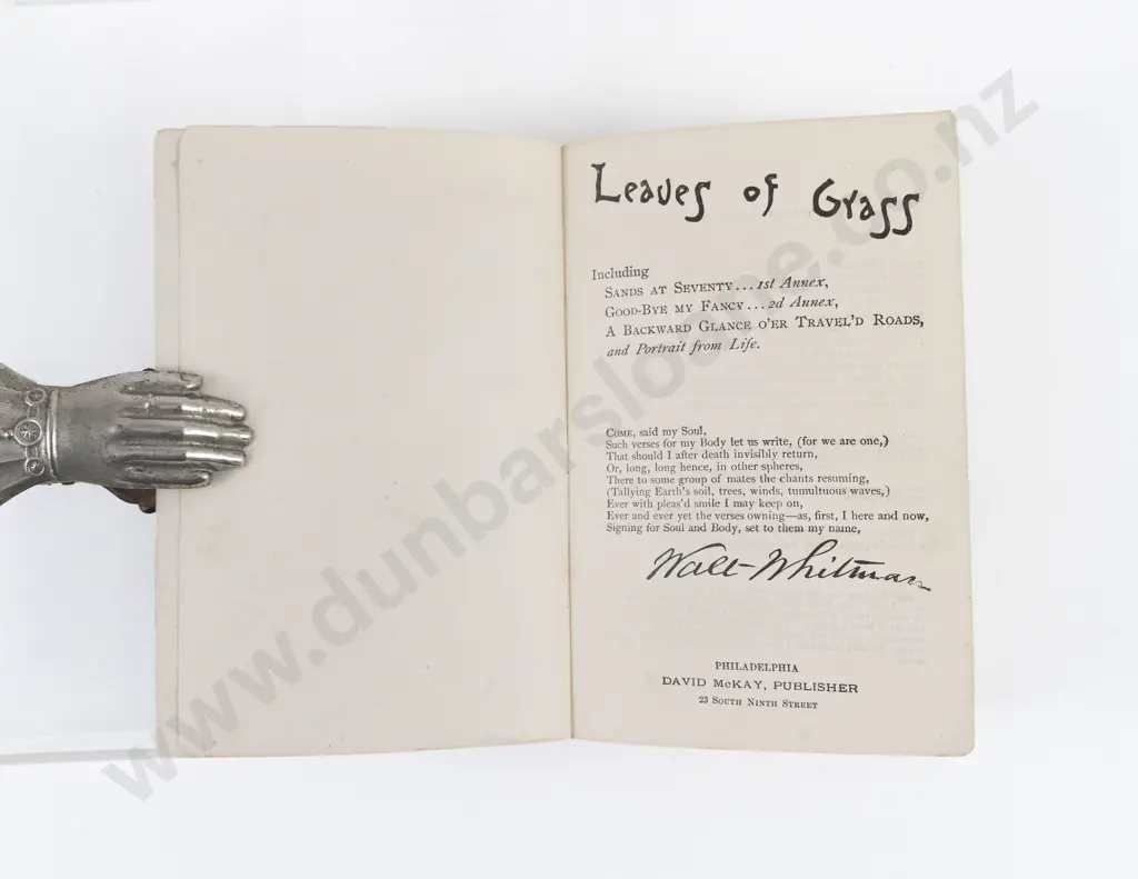 Whitman, Walt, Leaves of Grass, 1882 Image 1++
