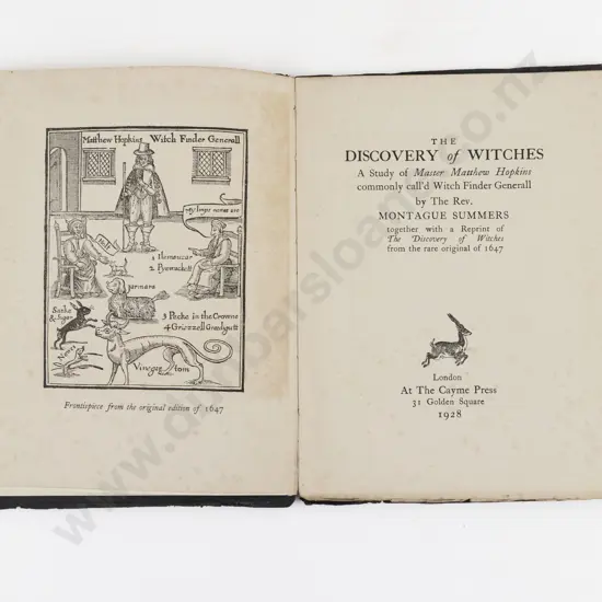 Summers, Rev. Montague, The Discovery of Witches, 1928