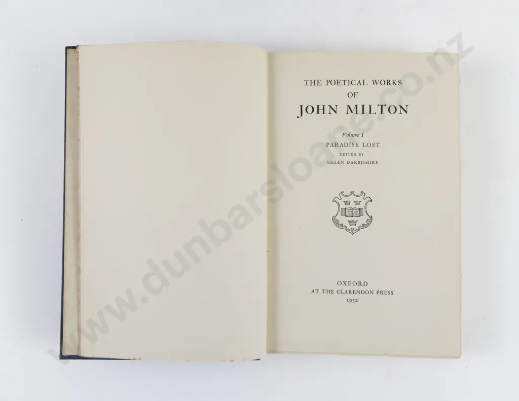 Darbishire Helen - The Poetical Works Of John Milton 2 Volumes Image 1++