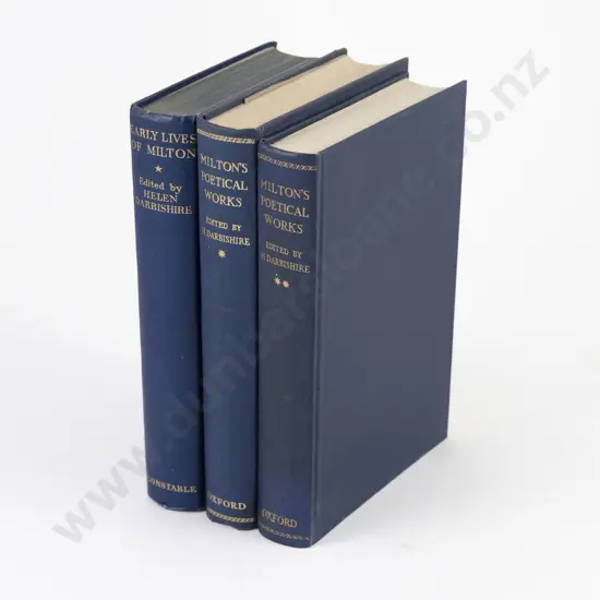 Darbishire Helen - The Poetical Works Of John Milton 2 Volumes