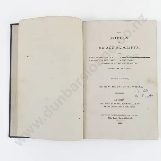 Radcliffe Mrs Ann - The Novels of Mrs Ann Radcliffe 2 Volumes