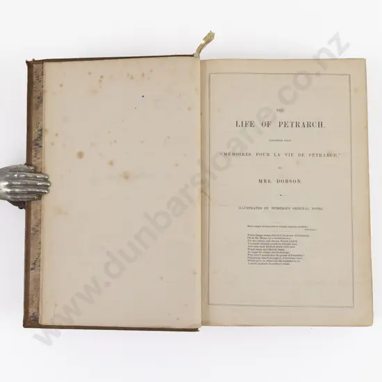 Mrs Dobson, The Life Of Petrarch and Other Works