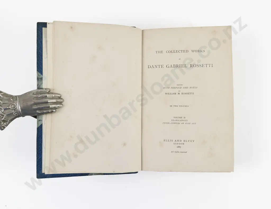Rossetti William H (Editor) The Collected Works of Dante Gabriel Rossetti (2 Vols) Image 1++