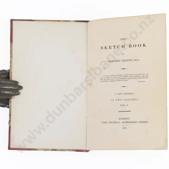Crayon, Geoffrey, The Sketch Book of Geoffrey Crayon (2 Volumes 1821)