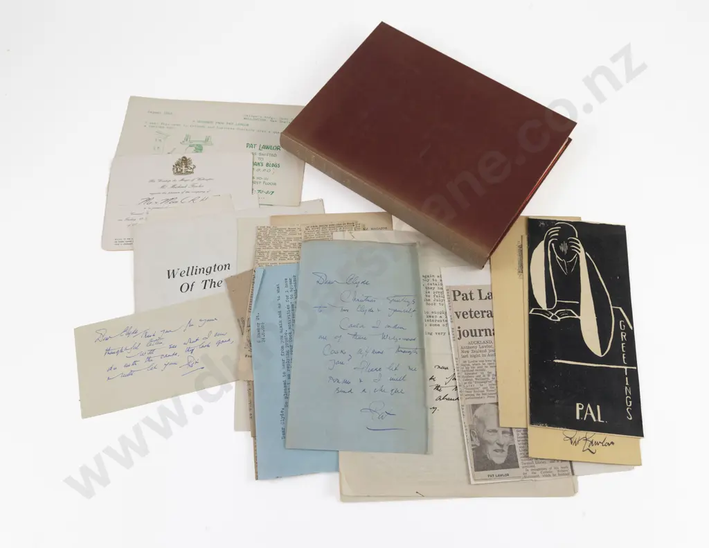 Lawlor, Pat, Books and Bookmen New Zealand and Overseas, 1954 (plus related ephemera) Image 1++