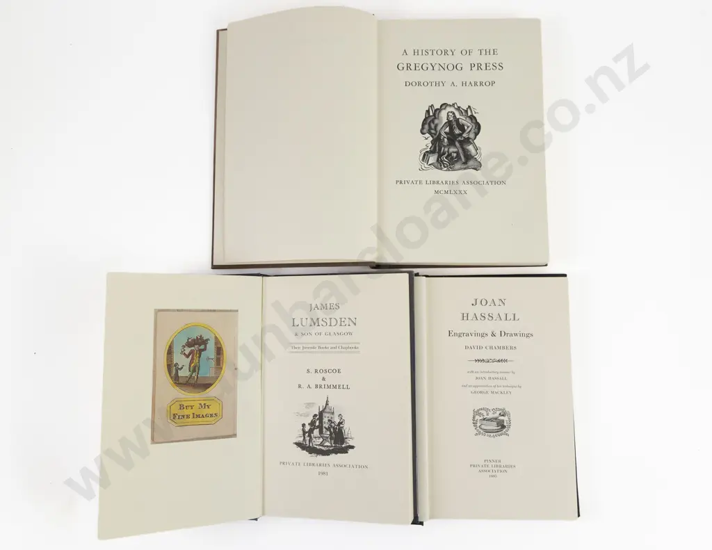 3 Private Libraries Association Book/Printing Related Volumes Image 1++
