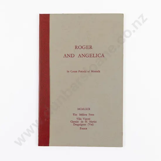 Potocki Of Montalk (Geoffrey, Count) Roger And Angelica