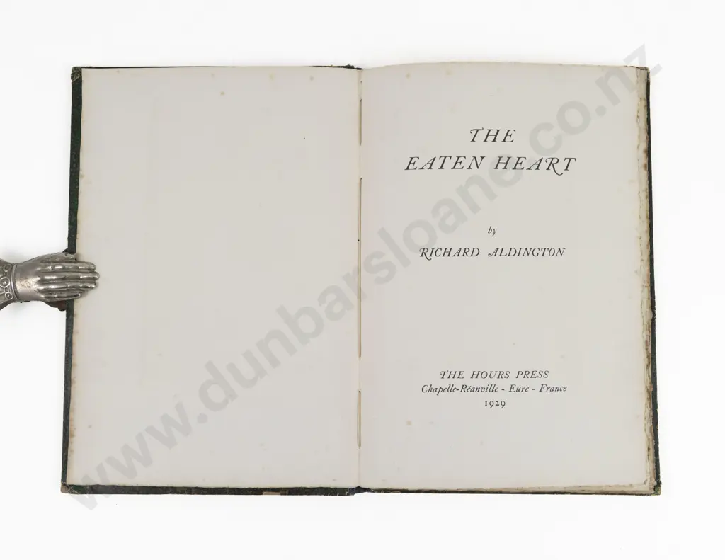 Aldington, Richard, The Eaten Heart, 1929 Image 1++