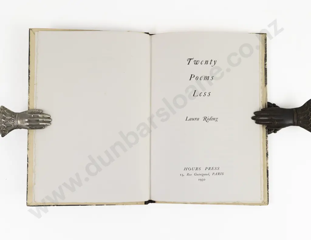 Riding, Laura, Twenty Poems Less, 1930 Image 1++