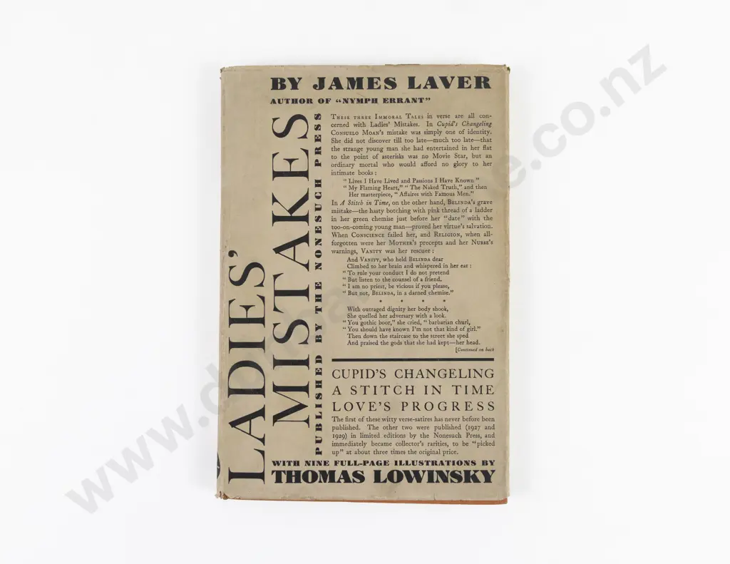 Laver, James, Ladies Mistakes, 1933 Image 1++