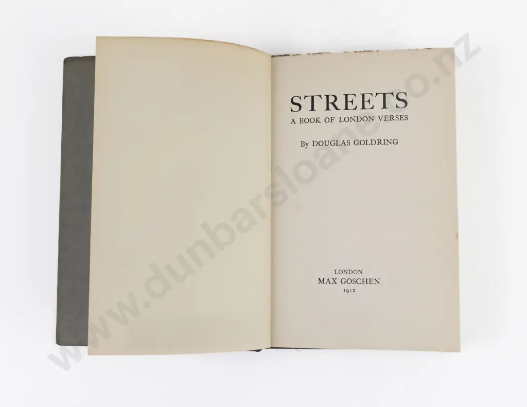 Goldring, Douglas, Streets A Book Of London Verses (Pat Lawlor's Copy) Image 1++