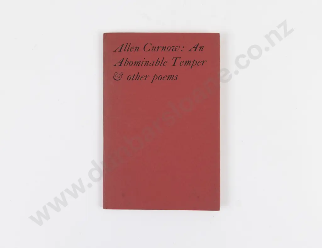 Curnow, Allen, An Abominable Temper and other poems Image 1++