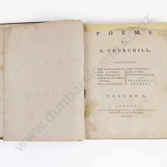 Churchill Charles - Poems By C. Churchill Volume II