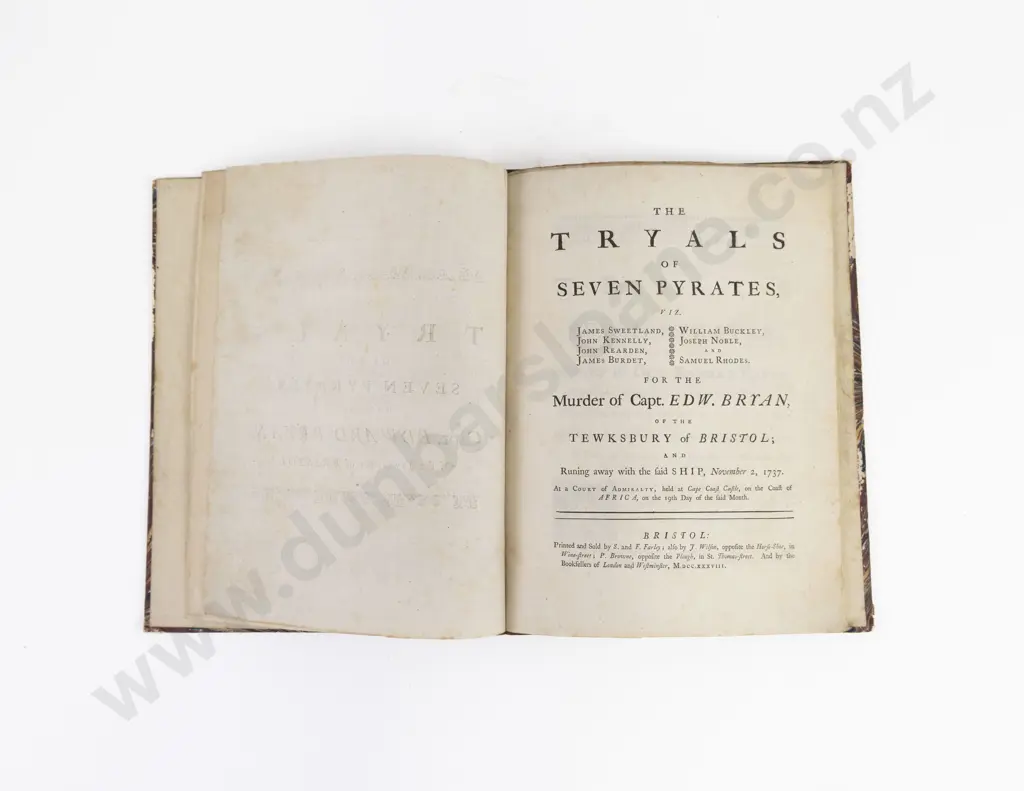 (-) The Tryals of Seven Pyrates 1738 Image 1++