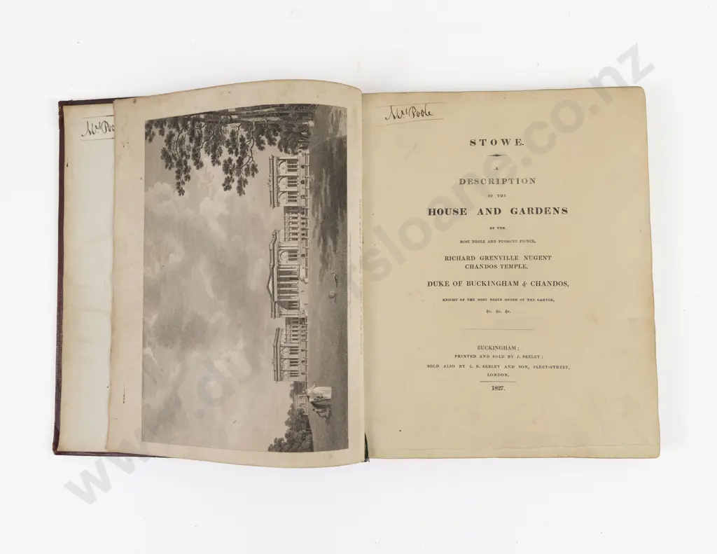 (-) Stowe - A Description of the House And Gardens Image 1++