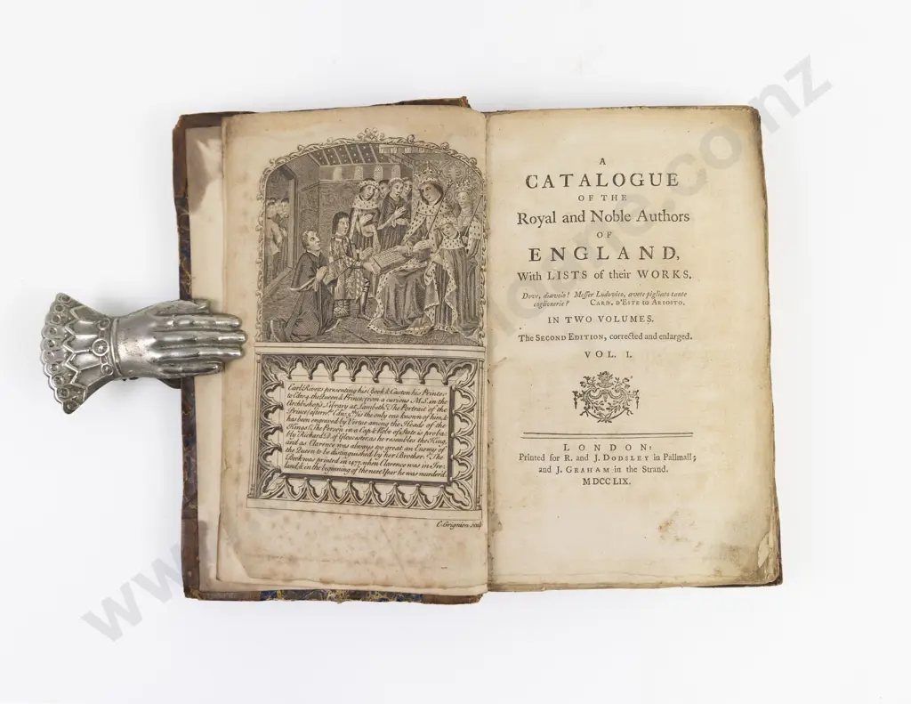 Walpole Horace - A Catalogue of the Royal and Noble Authors of England (2 Volumes) Image 1++