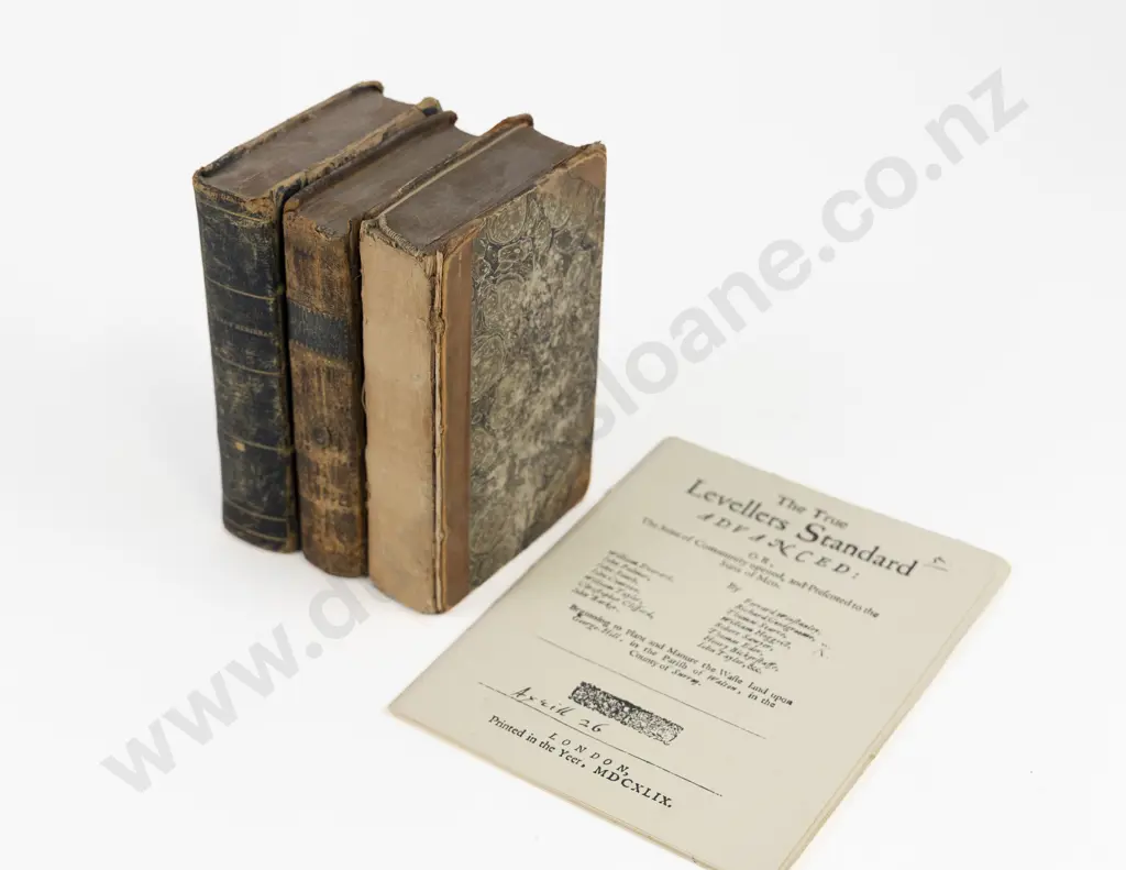 3 Small Leather Bound Volumes Image 1++