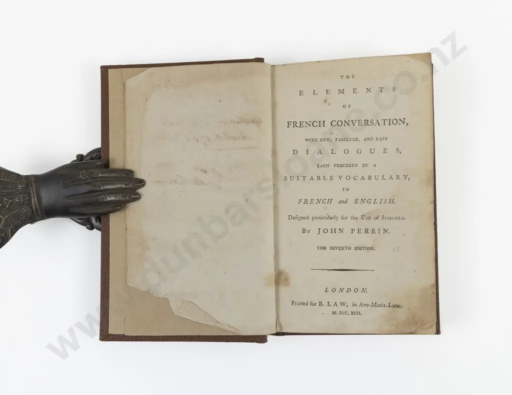Perrin, John, The Elements of French Conversation, 1792 Image 1++