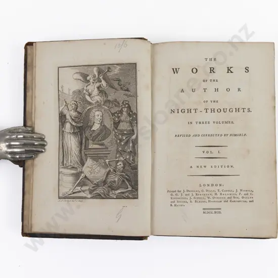 Young, Edward, The Works of the Author of the Night-Thoughts (3 Vols 1792)