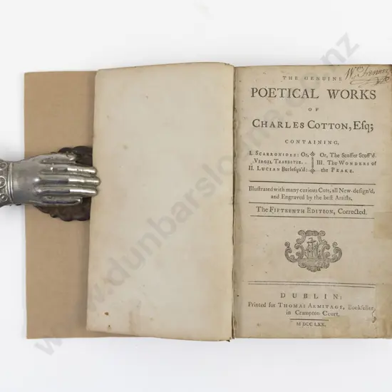 Cotton, Charles, The Genuine Poetical Works, 1770