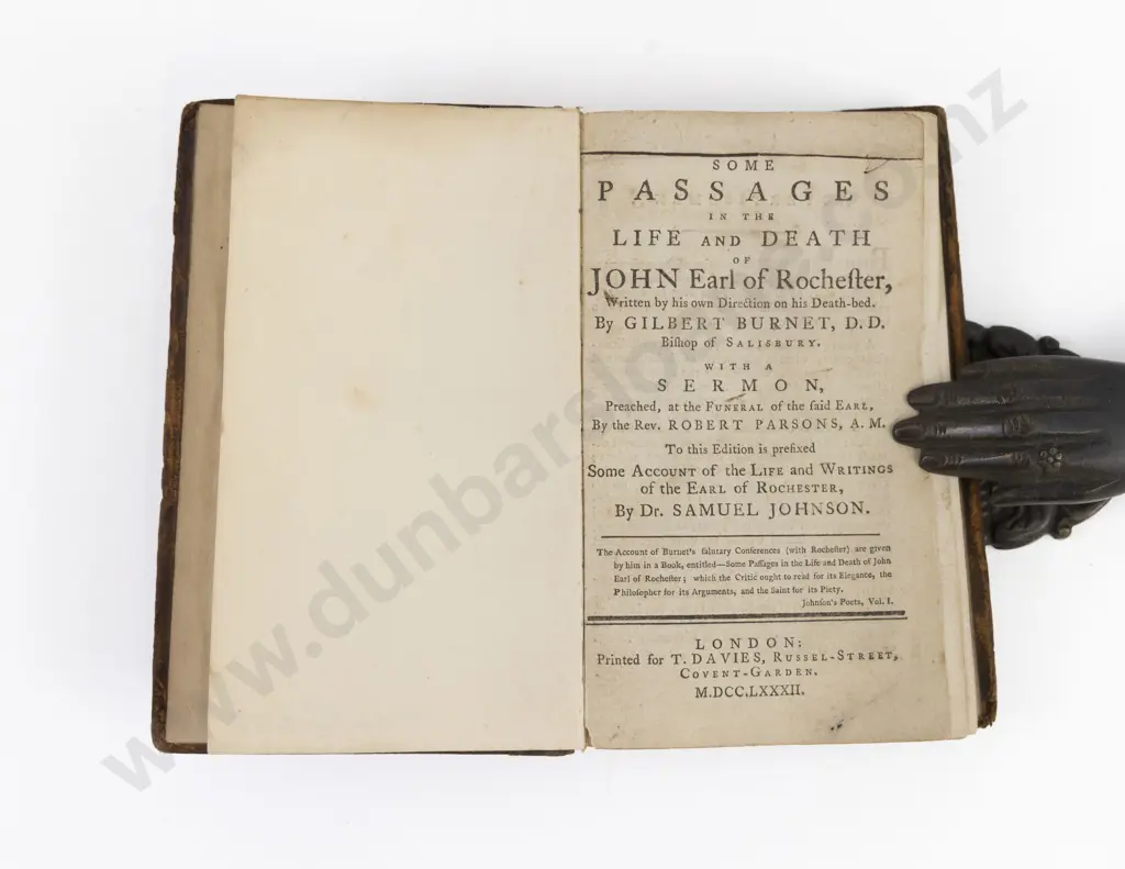 Burnet Gilbert - Some Passages in the Life and Death of John Earl of Rochester Image 1++