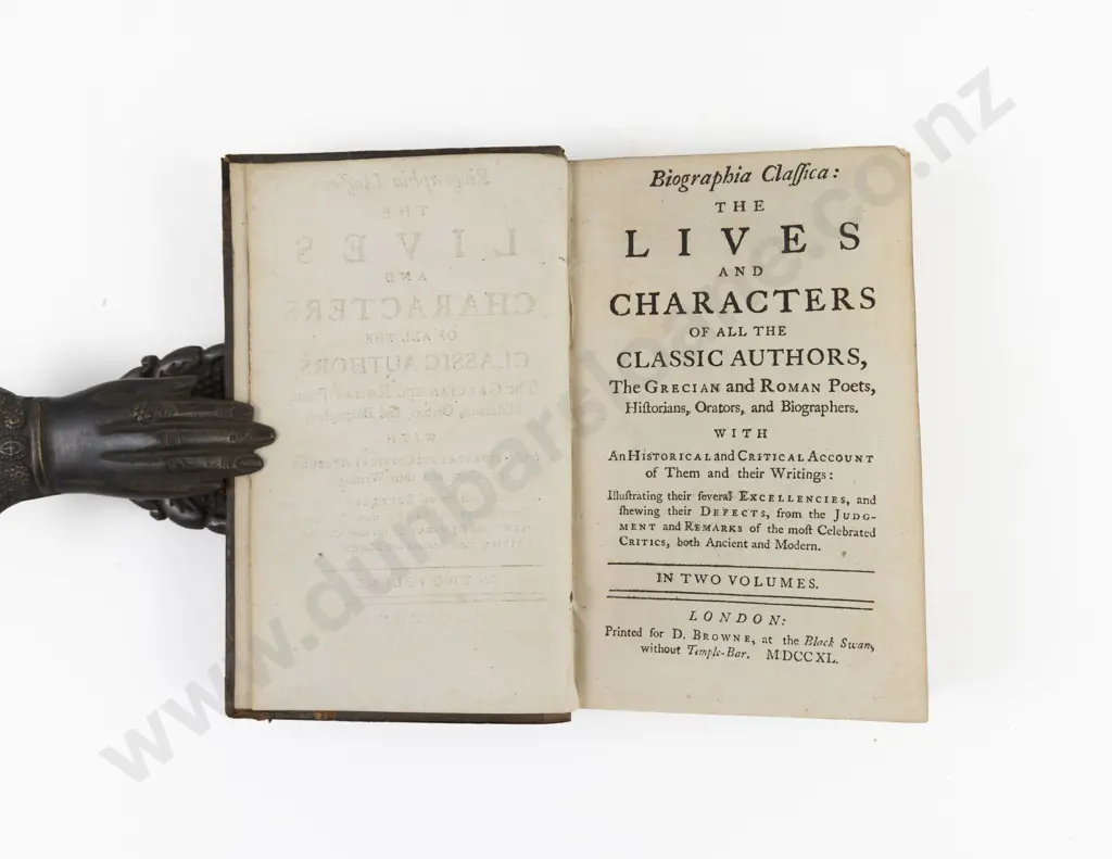 Harwood, Edward, Biographia Classica (2 Volumes, 1740) Image 1++