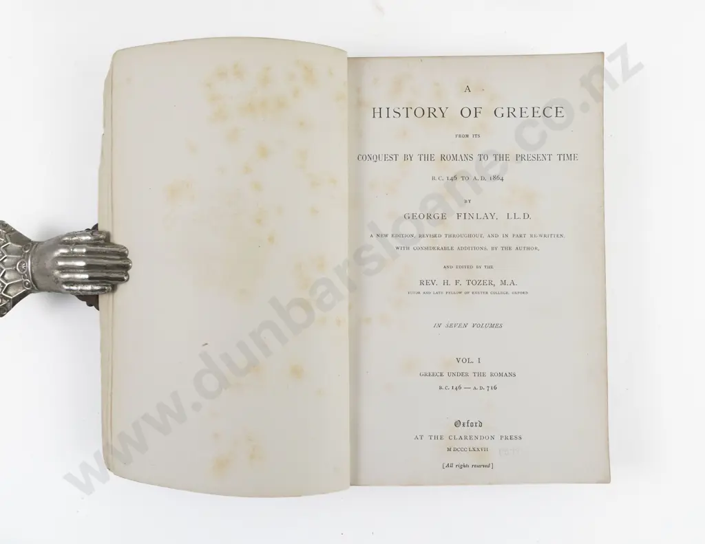 Finlay, George, A History Of Greece, 1877 (4 Vols of 7) Image 1++
