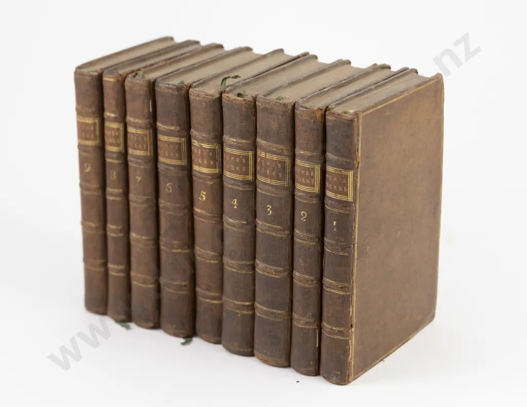 Pope, Alexander, The Works of Alexander Poe Esq (In Nine Volumes, Complete, 1753) Image 1++