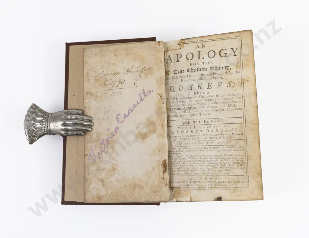 Barclay, Robert, An Apology For The True Christian Divinity, 1736 Image 1++