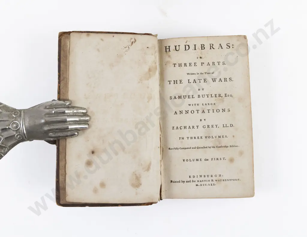 Butler, Samuel, Hudibras, (3 Vols, 1770) Image 1++