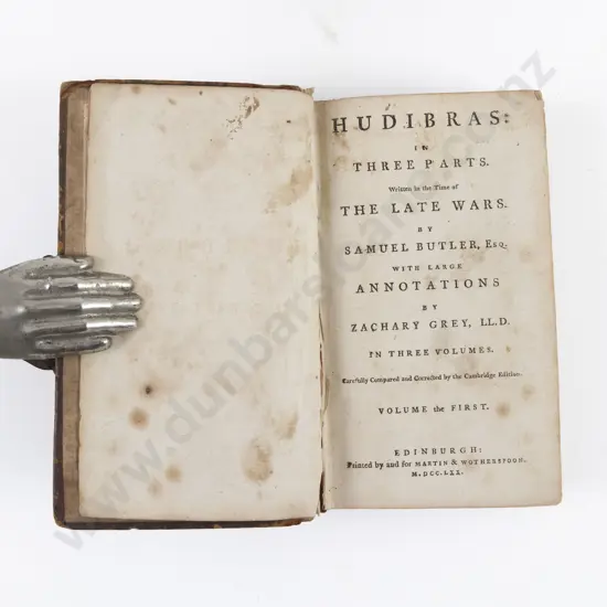 Butler, Samuel, Hudibras, (3 Vols, 1770)