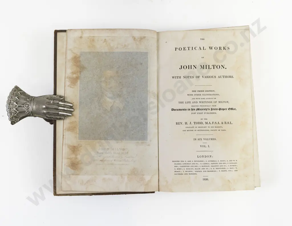 Todd, Rev. H. J., The Poetical Works of John Milton (6 Vols, 1826) Image 1++