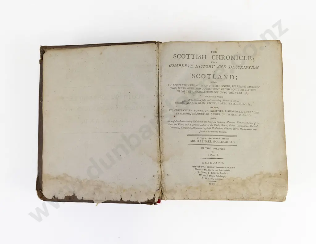 Hollinshead, Raphael, The Scottish Chronicle, (2 Vols in 1, 1805) Image 1++