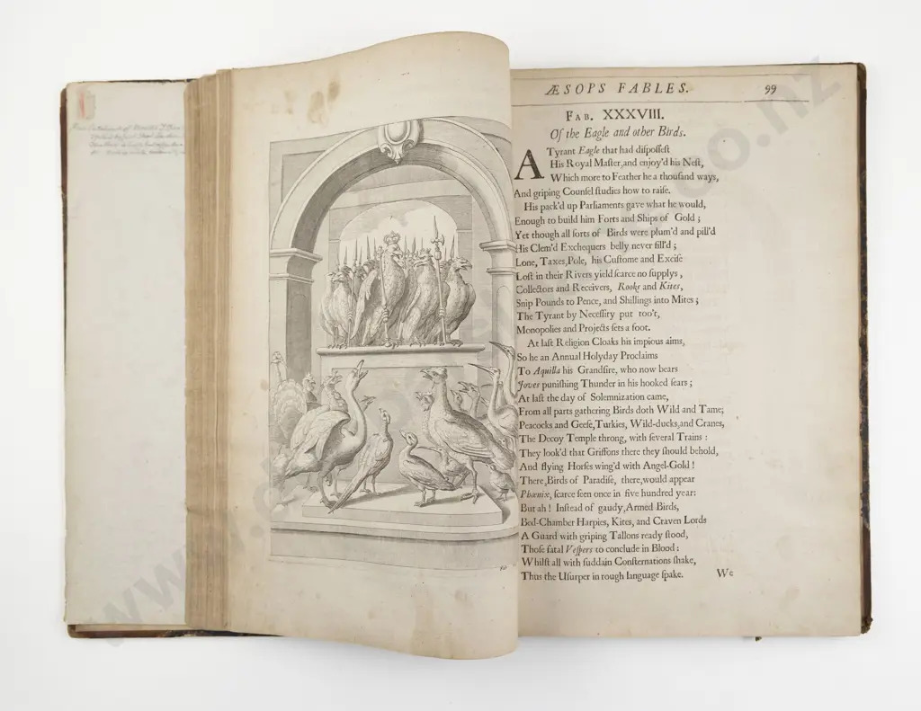 Ogilby, John, Aesopic's, or A Second Collection of Fables, 1668 Image 1++