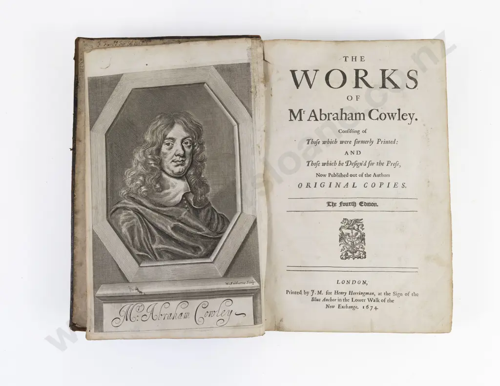 Cowley, Abraham, The Works of Mr Abraham Cowley, 1674 Image 1++