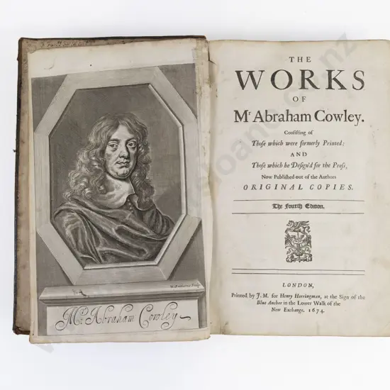 Cowley, Abraham, The Works of Mr Abraham Cowley, 1674