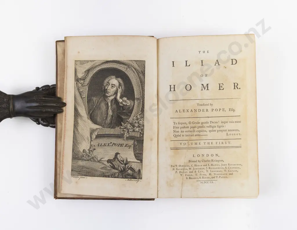 Pope Alexander (Trans) The Illiad Of Homer (5 Vols of 6) Image 1++
