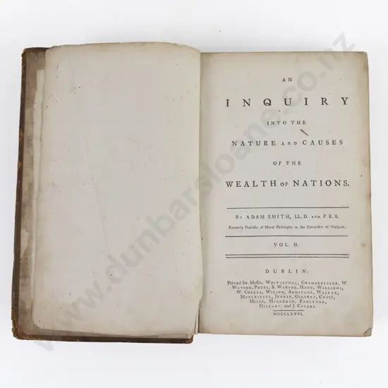 Smith, Adam, An Inquiry into the Nature and Causes of the Wealth Of Nations, Vol II, 1776
