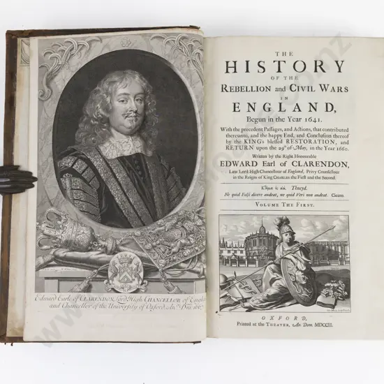 Clarendon, Edward, Earl of, The History of the Rebellion and Civil Wars in England  plus The Life Of
