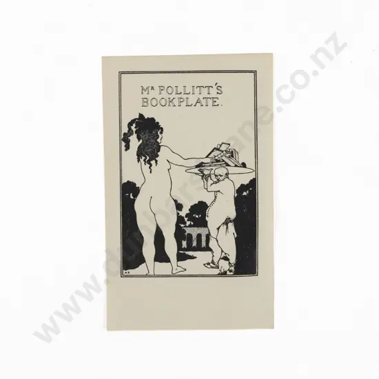 Beardsley, Aubrey, (1872-1898) Bookplate For Herbert Charles Pollitt (Mr Pollitt's Bookplate)