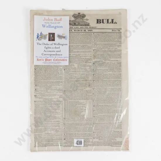 Hook, Theodore, (Editor) John Bull Newspaper, Vol IX, 1829