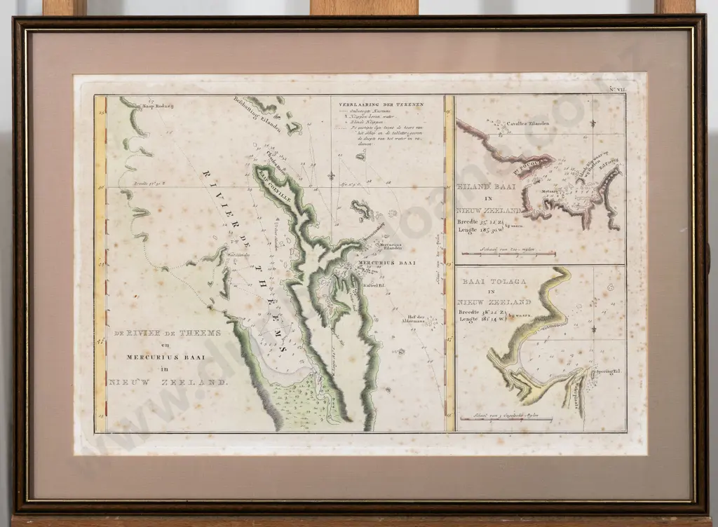 C van Baarsel, de Rivier de Theems en Mercurius Baai in Nieuw Zeeland, c1797 Image 1++