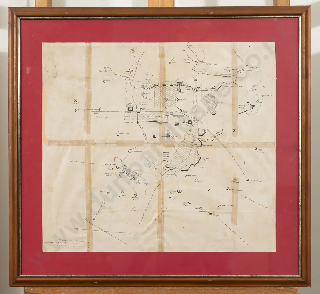 An Interesting Hand Drawn Boer War Map Of Mafeking Image 1++